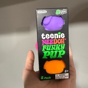 Schylling Teenie Needoh Funky Pup 3-Pack - Purple & Orange